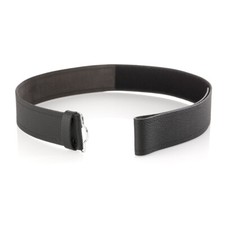 Original schottischer Kiltgürtel - Schwarz - Rinderleder mit Klettverschluss