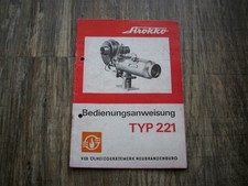 Sirokko 221 Bedienungsanleitung Benzinheizung Wartburg KFZ DDR Standheizung