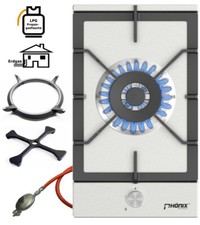 Phönix Domino-301SL Gaskochfeld Edelstahl Gaskocher 1 flammig 4KW Propan/Erdgas