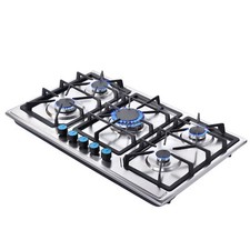86cm Gaskochfeld 5 Flammen Gasherd Einbauherd Erdgas Propangas