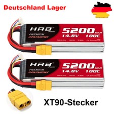 2pcs HRB 14,8V 4S 5200mAh XT90 100C Lipo Akku für RC Hubschrauber Quad Auto LKW