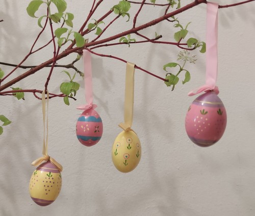 Handbemalte ostereier rosa - 4,