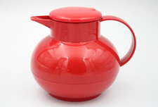 Rotpunkt Thermoskanne Ariane Nr. 580 rot Isolierkanne mit Deckel Vintage H 17 cm