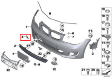 BMW 1 E88 Front Bumper Tow