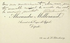 ✒ C.A.S Alexandre MILLERAND Politiker Minister Präsident der Republik