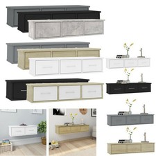 Spanplatte Wand Schubladenregal mit 3 Schubladen Hängeschrank Wandregal Wandschr