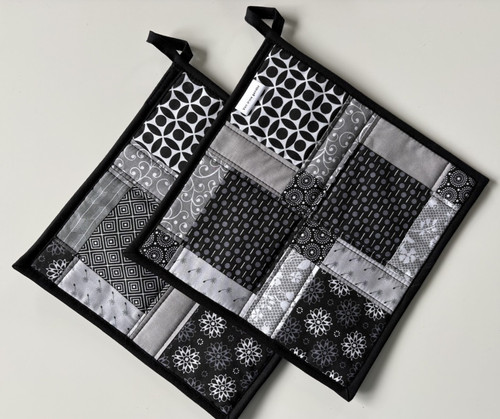 Patchwork topflappen set - patchwork, topflappen-set