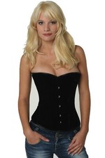 Korsett Corsage Schwarz Samt