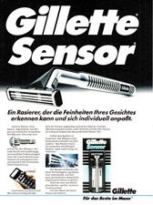 3w21070/ Alte Reklame aus 1991 – Gillette Sensor