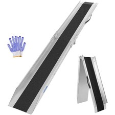 1 x 180 cm Auffahrrampe, 280 kg Tragkraft Klappbar Stahl Motorrad Rampe, Auff...