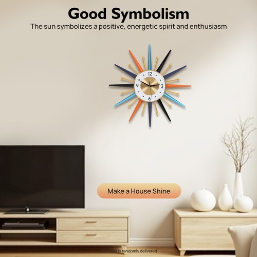 Sonne wanduhr modern - sonne,