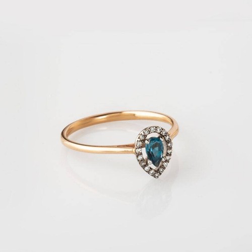 18k gelbgold natürlich blau - 18k,