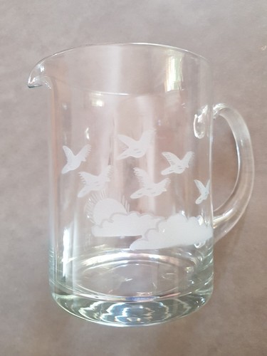 Glaskrug mit jagdmotiv - mit,