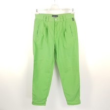 Vintage Versace Jeans Couture Hose Herren Gr. 46 Grün Relaxed Tapered 90s Chino