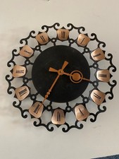 Wanduhr Metall Retro US Patent Uhr läuft, Batterie betrieben  