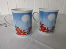 Tasse - Weihnachts Becher - Nikolaus mit Rentieren - Advent – Weinachten - 2 ST.