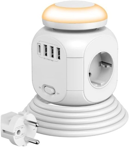Steckdosenwürfel fach usb - 4,