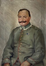 Ölbild Porträt Mann Soldat