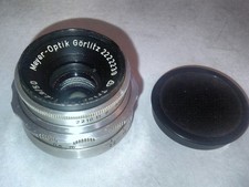 Foto-Objektiv Meyer Trioplan 2.9/50 und Zugabe: passende Kamera Altix nb def