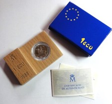ESPAÑA 1 ECU 1989 Silber