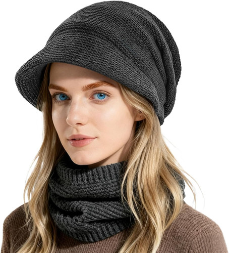 Damen wintermütze warm - warm, schal