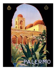 Palermo Sizilien Reiseplakat
