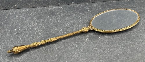 Biedermeier bronze handspiegel - bronze,