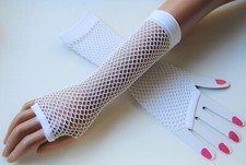 NETZHANDSCHUHE STULPEN - WEISS