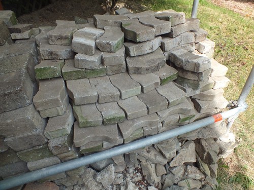 Alte beton pflastersteine - alte,
