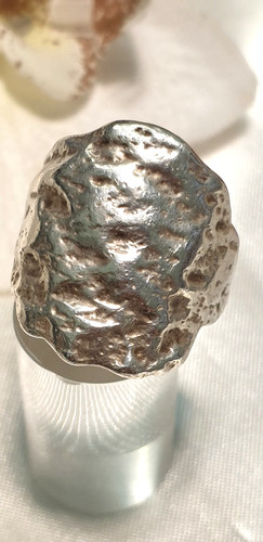 925 silber ring nugget optik - ring, "nugget