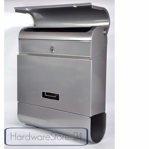 Groß briefkasten silber - briefkasten,