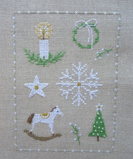 Stickbild- Kreuzstich- point de croix - Dahlbeck- Fremme -Leinen- Weihnachten