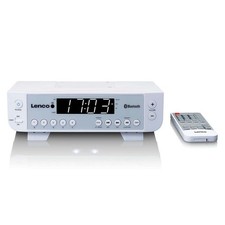 Lenco KCR-100WH - FM-Küchenradio mit Bluetooth®, LED-Beleuchtung und Timer - Wei