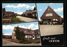 Ihren bei Leer, Straßenpartie, Gemischtwarenhandlung, Ansichtskarte 