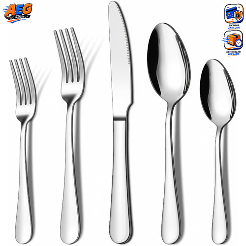 Besteckset teilig edelstahl - besteckset,