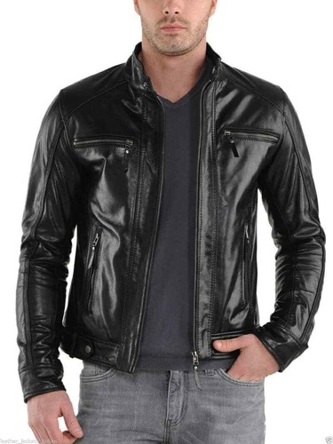 Herren echt leder jacke - echt,