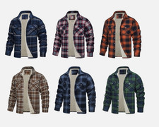 Herren Holzfäller Hemd Kariert Thermo Gefüttert Worker Jacke Übergangsjacke DE