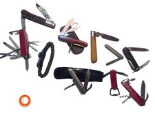 1940-90 Taschenmesser konvolut 9 Taschenmesser 1 Kompass ARBEITSMESSER