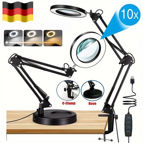 Led lupenleuchte 10x - 2-in-1,