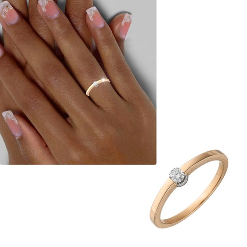 Damen ring 585 echt rotgold - rotgold, 14