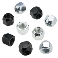 Offene Radmuttern Muttern M12x1,5 Kegelbund SW19 SW21 Schwarz Silber 16 20 Stück