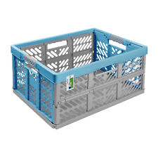 Klappbox PAFEN Kunststoff Box Klappkiste Einkaufskorb Faltbox 45L Blau