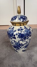 Bavaria Delft 1103 Deckelvase – 25 cm, 289/2 Echt Kobalt Unterglasur