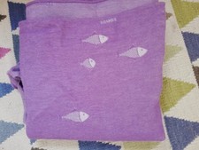 Limitiertes Tragetuch Modell Fische Didymos Babyalpaka Biobaumwolle lila Größe 6
