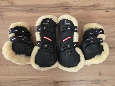 4er Set Hartschalengamaschen Zandona "Sensitive+" mit Fell, Größe Warmblut