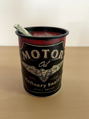 Motor oil spardose ölfass - spardose,