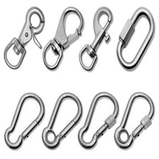 Karabinerhaken Schraubverbinder Schnapphaken Wirbelkarabiner Edelstahl V4A 