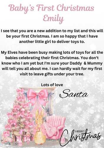 Babys erster weihnachtsbrief - babys,