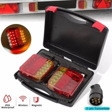 LED Rückleuchten Anhänger Magnet Funk Akku Kabellose Bluetooth E11 IP68 Für 7PIN
