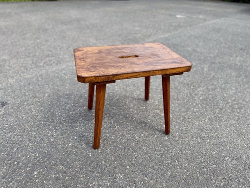 Vintage holzhocker schemel - holzhocker,